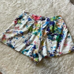 Satin sip up shorts.